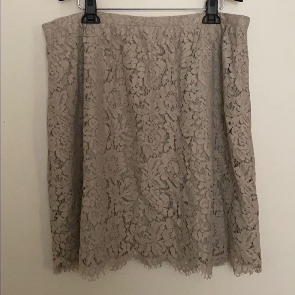 Jenny Yoo Gray lace skirt